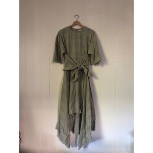 Zara women sage green dress